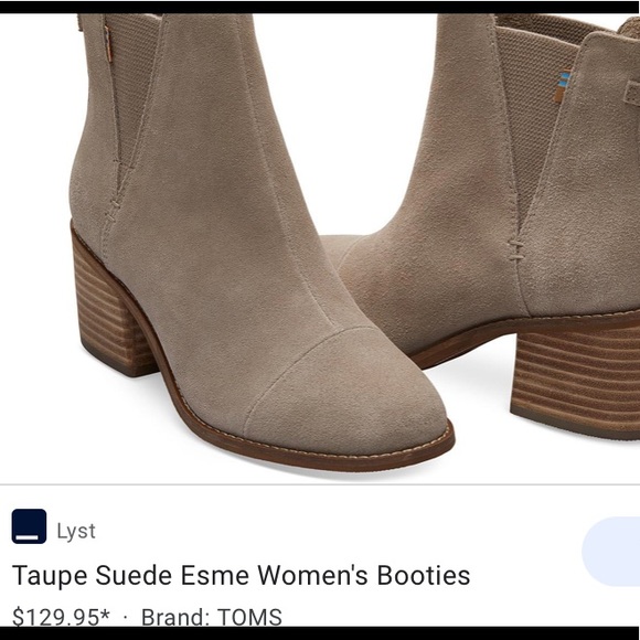 Taupe Suede Esme Women's Booties - Picture 1 of 2